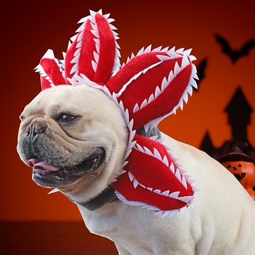 Dog Halloween Costume Hat with Flower Design Pet Headwear - Image 2