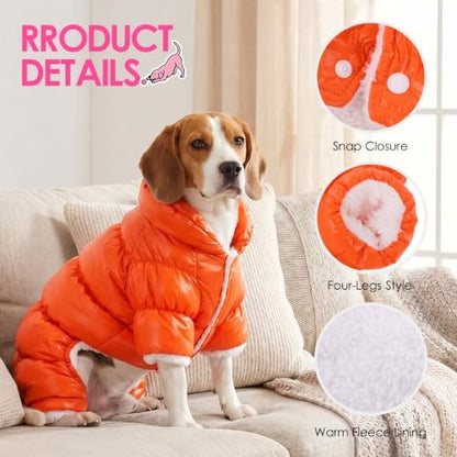 AOFITEE Dog Winter Coat Waterproof Dog Jacket Warm Fullbody Dogs Snowsuit - Image 5