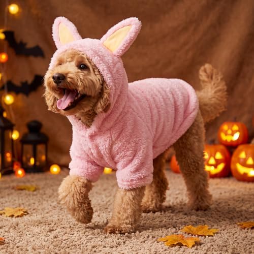 Halloween Pet Costume Bunny Ear Hoodie Pullover, XX-Large, Pink - Image 7