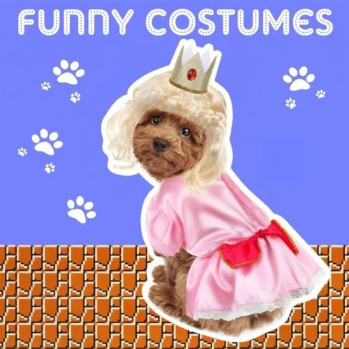 3 Pcs Halloween Princess Dog Costume Set, Pink Princess Pet Outfit - Image 4
