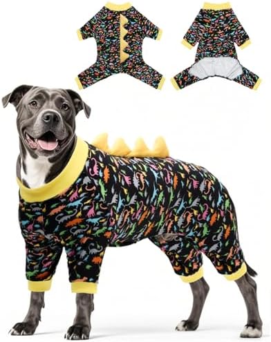CuteBone Dinosaur Costume Dog Pajamas, Stretchy Spandex Crystal Velvet Sleepwear Coat for Small Dogs, Soft & Warm Pet Outfit Clothes for Cold Weather, Cozy Pullover Design COSP01XXL by CuteBone