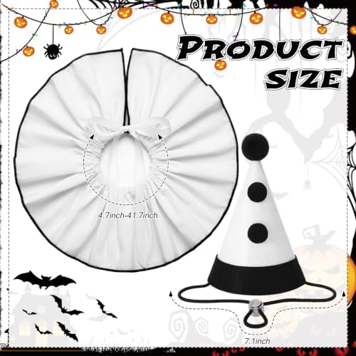 Tallew Halloween Dog Costume Clown Ghost Set for Small Medium Large Pet - Image 3