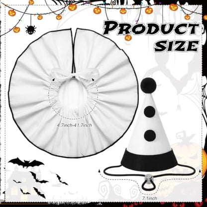 Tallew Halloween Dog Costume Clown Ghost Set for Small Medium Large Pet - Image 3