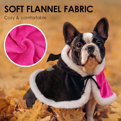 AOFITEE Dog Halloween Costumes Flannel Dog Cape with Funny Pumpkin Print, L - Image 5