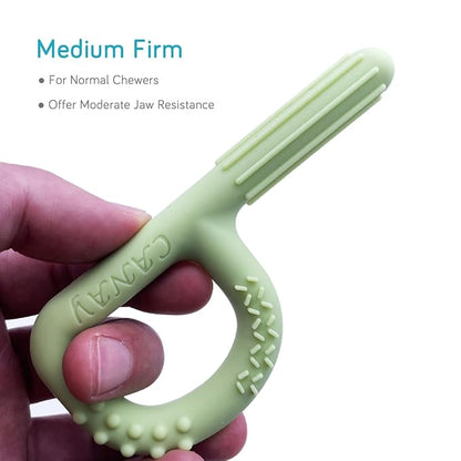 Hand-Held Sensory Chew Toys for Autistic Children, Chew Sticks fo Kids, Alt. to Chew Necklaces for Sensory Kids, Oral Motor Stimulation, ADHD, SPD (Medium Firm - Normal Chewers)