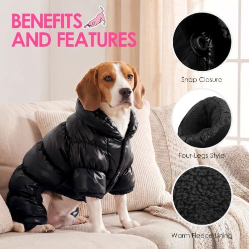 AOFITEE Dog Coat Waterproof Dog Jacket Fullbody Dogs Winter Coat Snowsuit - Image 5