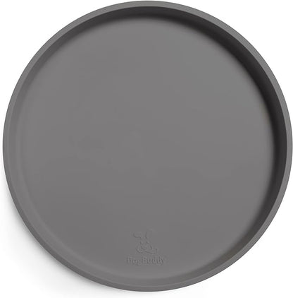 DogBuddy Dog Food Mat - Waterproof Dog Bowl Mat, Silicone Pet Mat for Food and Water Bowls, Nonslip Pet Feeding Mat with Edges, Dogs Food Mats for Floors, Puppy Supplies (XS, Gray)