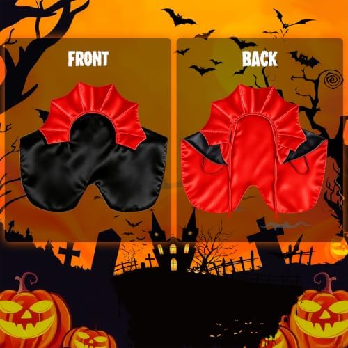 Halloween Dog Vampire Cloak Costume for Large XL Dogs, Black Red - Image 3