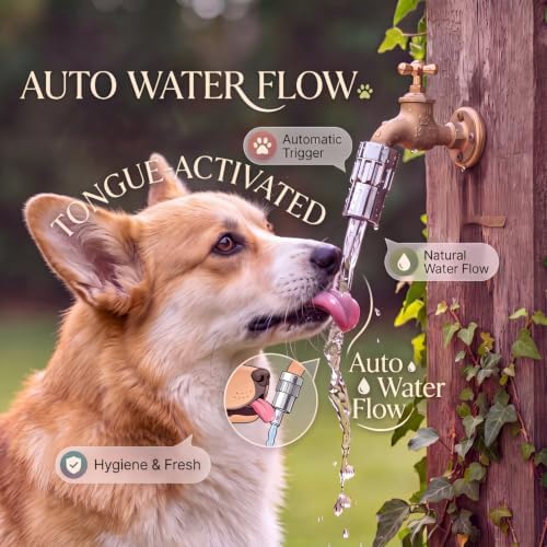 2 Pack Automatic Dog Faucet with Tongue-Activated Flow