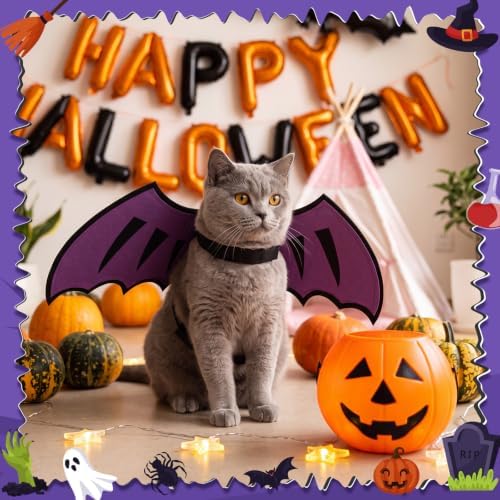 Dog Dragon Wings, Halloween Dragon Costume for Dog Cat, Purple, Xs - Image 5