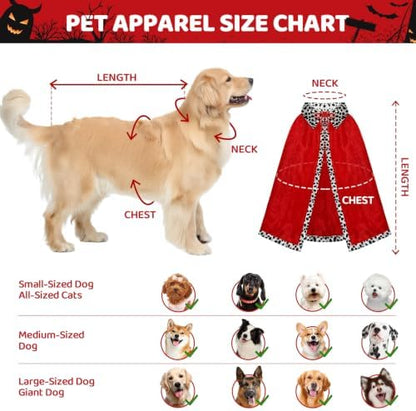 Dog Halloween Costumes Large Breed, King Costume Crown Hat and Cape, Funny Big Dog Halloween Costumes with Adjustable Straps for German Shepherd, Great Dane, Golden Retriever and Extra Large Dogs (L) - Image 4