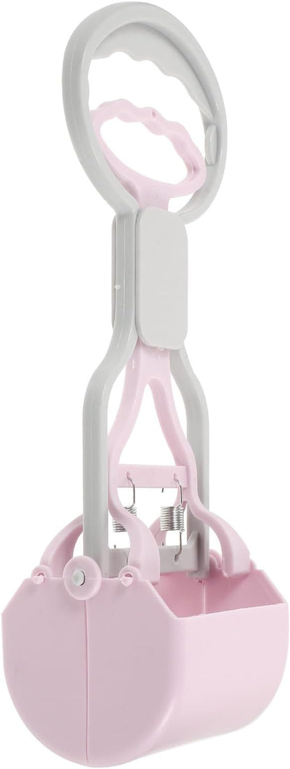 Heavy Duty Portable Poop Picker with Long Handle, Foldable Pet Waste Grabber for Walking and Outdoor Use, Lavender Color Cleaning Tool for Puppies and Adult Dogs