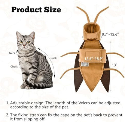 Halloween Puppy Cat Costume Dog Cockroach Shaped Outfits Pet Festival Cosplay Apparel for Small Dogs Cats - Image 3