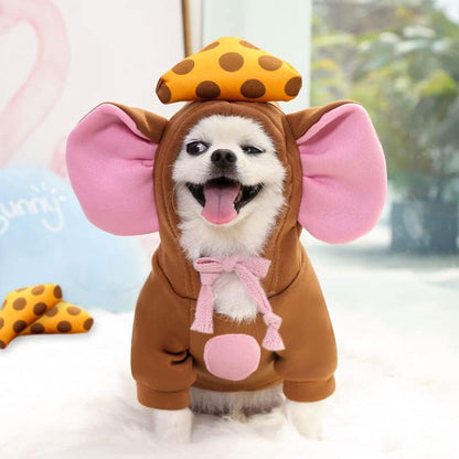 Pet Clothing Dog Transformation Shaped Hoodie (Brown Mouse,XS) - Image 6
