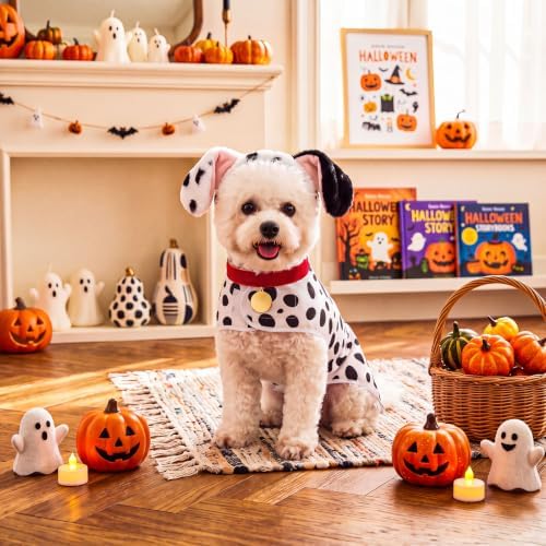 Newcotte 3 Pcs Dog Halloween Dalmatian Costume Set - Image 3
