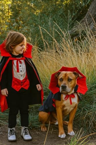 Dog Vampire Costume, Dog Halloween Costume with Stand-Up Collar - Image 6