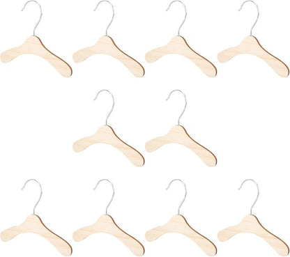 Replaceable Wooden Pet Clothes Hangers 8.66 Inch Small Dog and Cat Hangers Wear-Resistant Household Closet Storage Professional Pet Accessories
