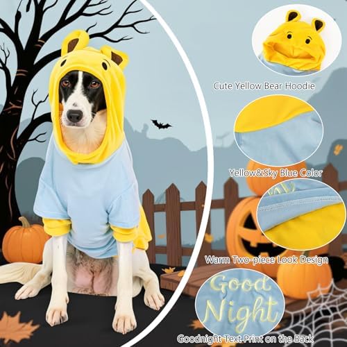 DELIFUR Dog Bear Costume for Halloween, Yellow, X-Large - Image 3