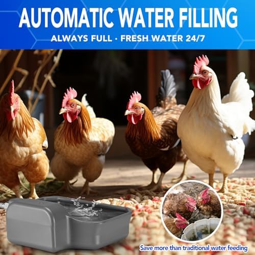 PETTEN Auto Fill Dog Water Bowl, Outdoor 1Gal/3.75L Automatic Dispenser