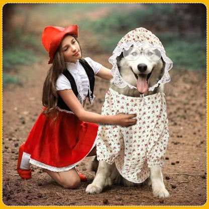 3 Pcs Old Lady Costume for Dog Grandmas Dogs Costume - Image 4