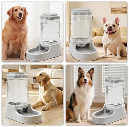 Kenond 9.5L Dog Feeder and Water Bowl Set for Dog, Automatic Food Dispenser