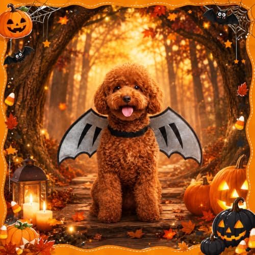 Dog Dragon Wings, Halloween Dragon Costume for Dog Cat, Silver, M - Image 5