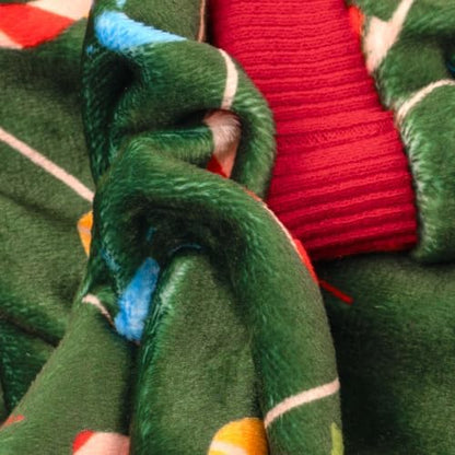 Fitwarm Colorful Lights Dog Pajamas, Cozy Christmas Outfit for Small Dogs Boy Girl, Holiday Pet Clothes, Green, Red, XL - Image 5