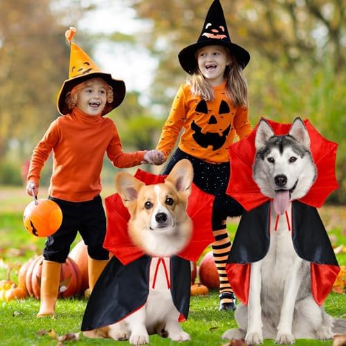 GOYOSWA Dog Halloween Costumes, Dog Vampire Cloak Costume Devil Vampire Cloak Cape Halloween Costumes for Small Medium Large Dogs Pets (Small) - Image 7