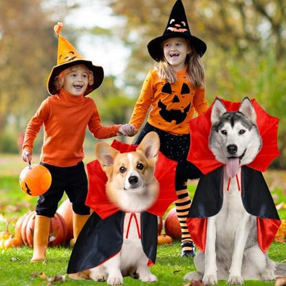 GOYOSWA Dog Halloween Costumes, Dog Vampire Devil Cloak Cape Costume Halloween Costumes for Small Medium Large Dogs Pets (Large) - Image 7
