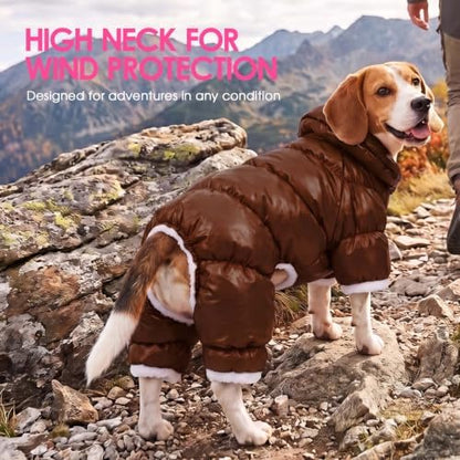 AOFITEE Small Dog Coat Waterproof Dog Winter Jacket Fullbody Dogs Snowsuit - Image 7