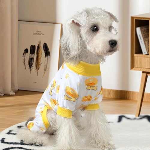 XPUDAC 4 Pack Dog Pajamas for Small Dogs, Puppy Clothes for Boy Girl Strechy Soft Pet Jumpsuit, Cat Onesie-XS - Image 3