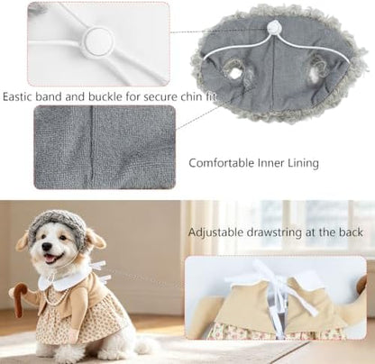 DELIFUR Dog Old Lady Costume Funny Grandma Dress Up for Halloween, Small - Image 3