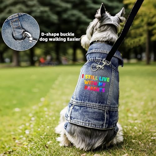 Small Dog Jean Jacket,Denim Pet Coat,Puppy Clothes Apparel(Small) - Image 2