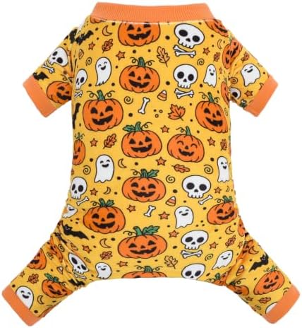 CuteBone Small Dogs Outfit Soft Puppy Onesies Pjs Halloween Dog Pajamas Pet Coat Cat Apparel Comfy Doggie Jumpsuit Bodysuit for All Seasons P347XL by CuteBone