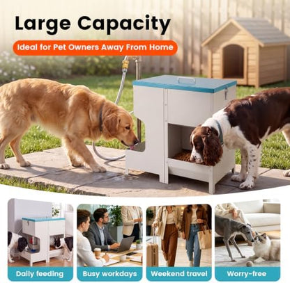 Automatic Dog Feeder and Water Dispenser Gravity Dog Feeder Large Breed