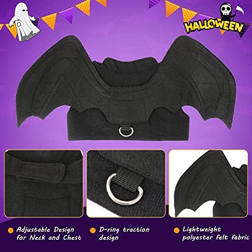 Rypet Cat Halloween Costume, Halloween Bat Wings for Small Dogs Cats, Small - Image 3