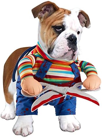 NACOCO Dog Halloween Scissors Style Doll Costume Pet Christmas Cosplay Adjustable Doll Funny Special Clothes Puppy Party Clothes for Small Dogs Cats (Small) - Image 2