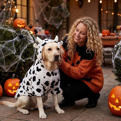 FLAdorepet Halloween Dog Cow Costume Outfits for Small Medium Large Dog,4XL - Image 3