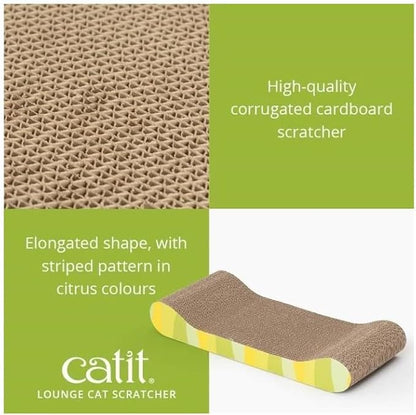 Catit Style Scratcher with Catnip - Jungle-Stripe Lounge