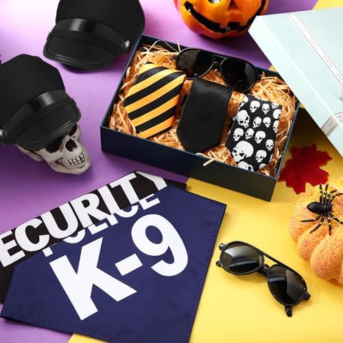 Huhumy 9 Pcs Dog Police Costume Accessory Set for Halloween - Image 4