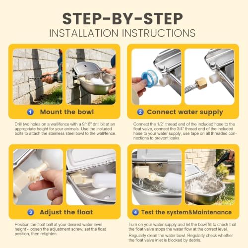Automatic Dog Water Bowl Dispenser 304 Stainless Steel Dog Waterer