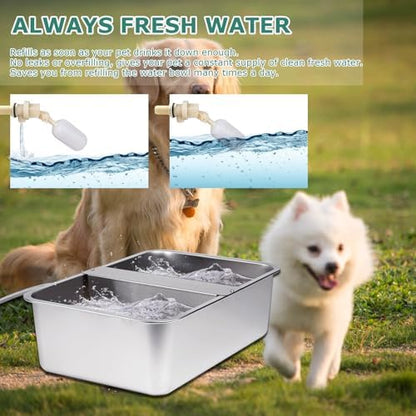 6 Gallon Automatic Dog Water Bowl Dispenser Outdoor Dog Waterer