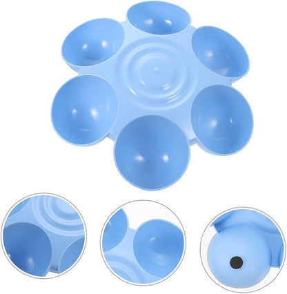 Toyvian Multi-Grid Floral Pet Feeding Bowl for Cats and Dogs Versatile Food and Water Container for Kittens Sturdy Design Decorative Flower Shape for Home and Pet Stores
