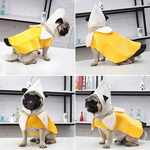 Banana Dog Costume - Funny Dog Halloween Costumes Cosplay Clothes Jumpsuit for Small Medium Large Dogs Puppy, Pet Costumes for Halloween Christmas Party Special Events Photo Props - Image 4