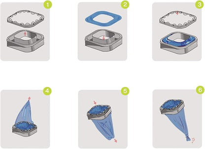 9 Pack Cat Litter Refills Bags Compatible with Your Genie Standard, Plus,and XL+ Litter Disposal Refill Cartridge