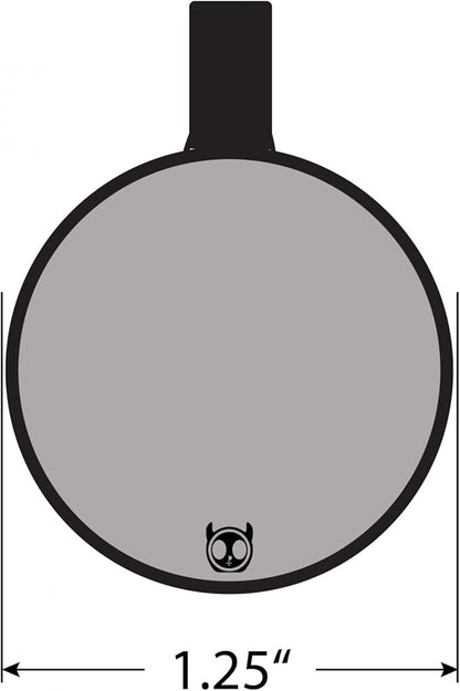 Silent Dog Tag Personalized with 5 Lines of Custom Deep Engraved Durable Soundless Silicone Pet ID Name Tag Round Mountain Orange