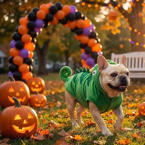 Halloween Chameleon Dog Costume Funny Pet Cat Clothes Outfits,XL - Image 3