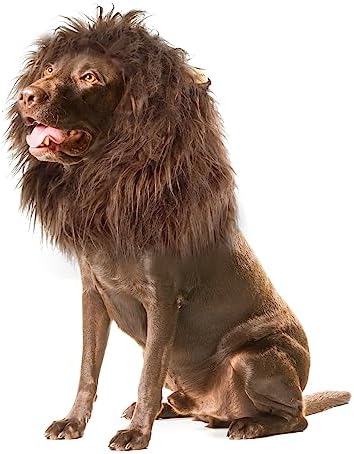 Onmygogo Lion Mane Wig for Dogs with Ears, Funny Pet Costumes for Halloween Christmas by Onmygogo