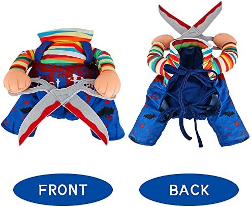 NACOCO Dog Halloween Scissors Style Doll Costume Pet Christmas Cosplay Adjustable Doll Funny Special Clothes Puppy Party Clothes for Small Dogs Cats (Scissors,Medium) - Image 5