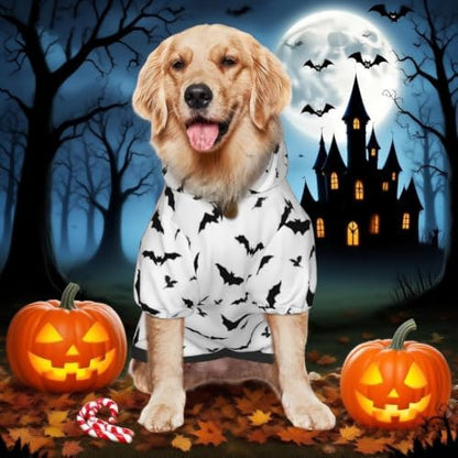 Halloween Ghost Dog Hoodie - Spooky Pet Cosplay Sweatshirt with Pocket, Comfortable Pullover Costume for Medium and Large Dogs - Image 4